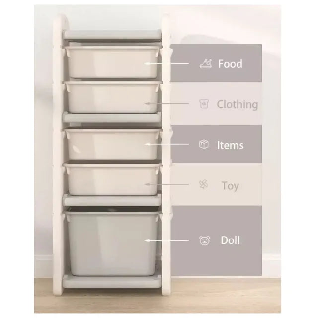Little Angel Toys Organizers and Multi Storage Rack White Little Angel Yallatoys