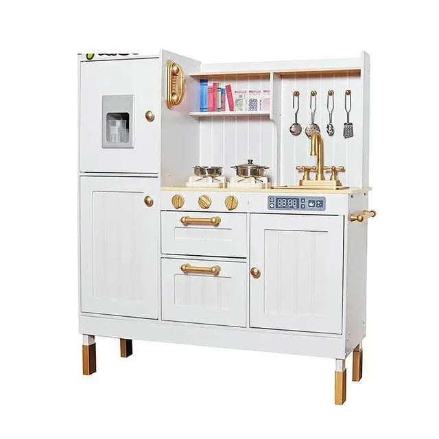 Little Angel Kids Wooden Kitchen Playset White Little Angel Yallatoys