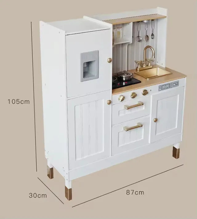 Little Angel Kids Wooden Kitchen Playset White Little Angel Yallatoys