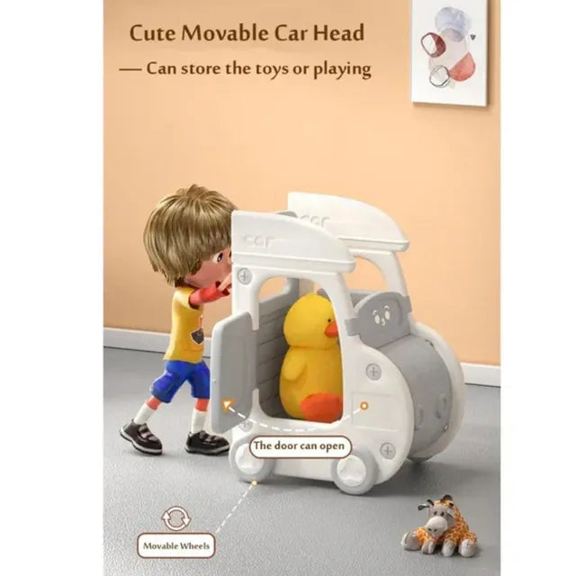 Little Angel Toys Organizer Cabinet With Bins And Cart White/Grey Little Angel Yallatoys
