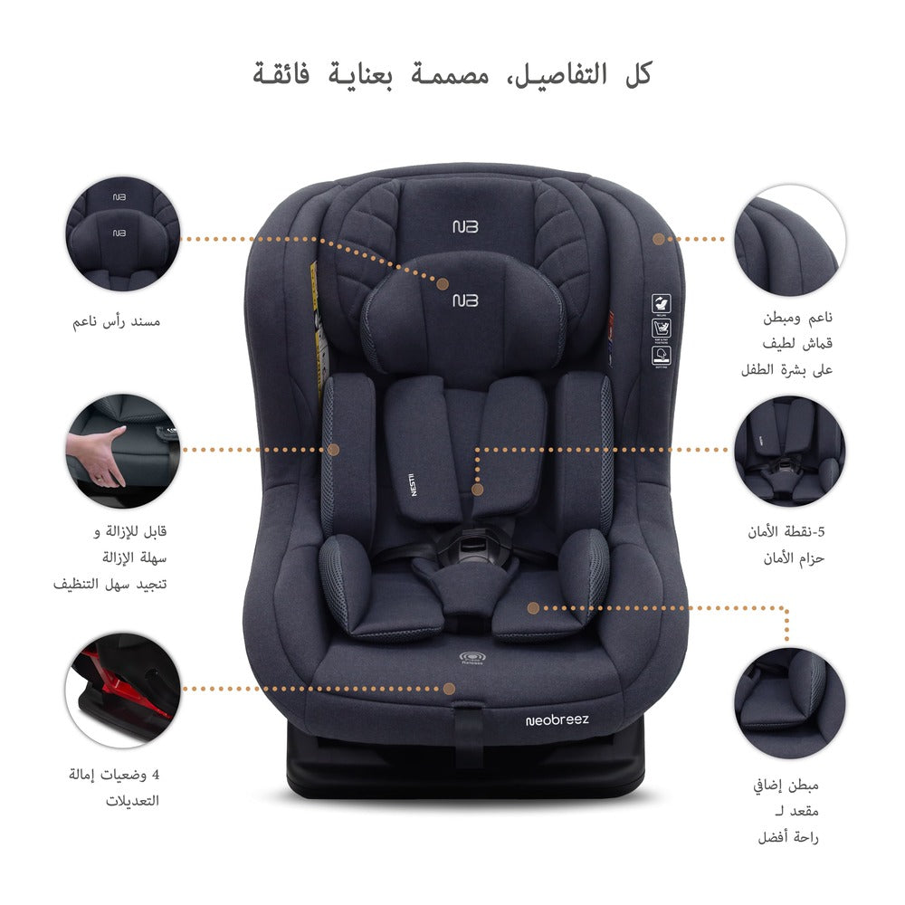 Neobreez Nestii 2 In 1 Convertible Baby Infant Car Seat Grey Neobreez Yallatoys