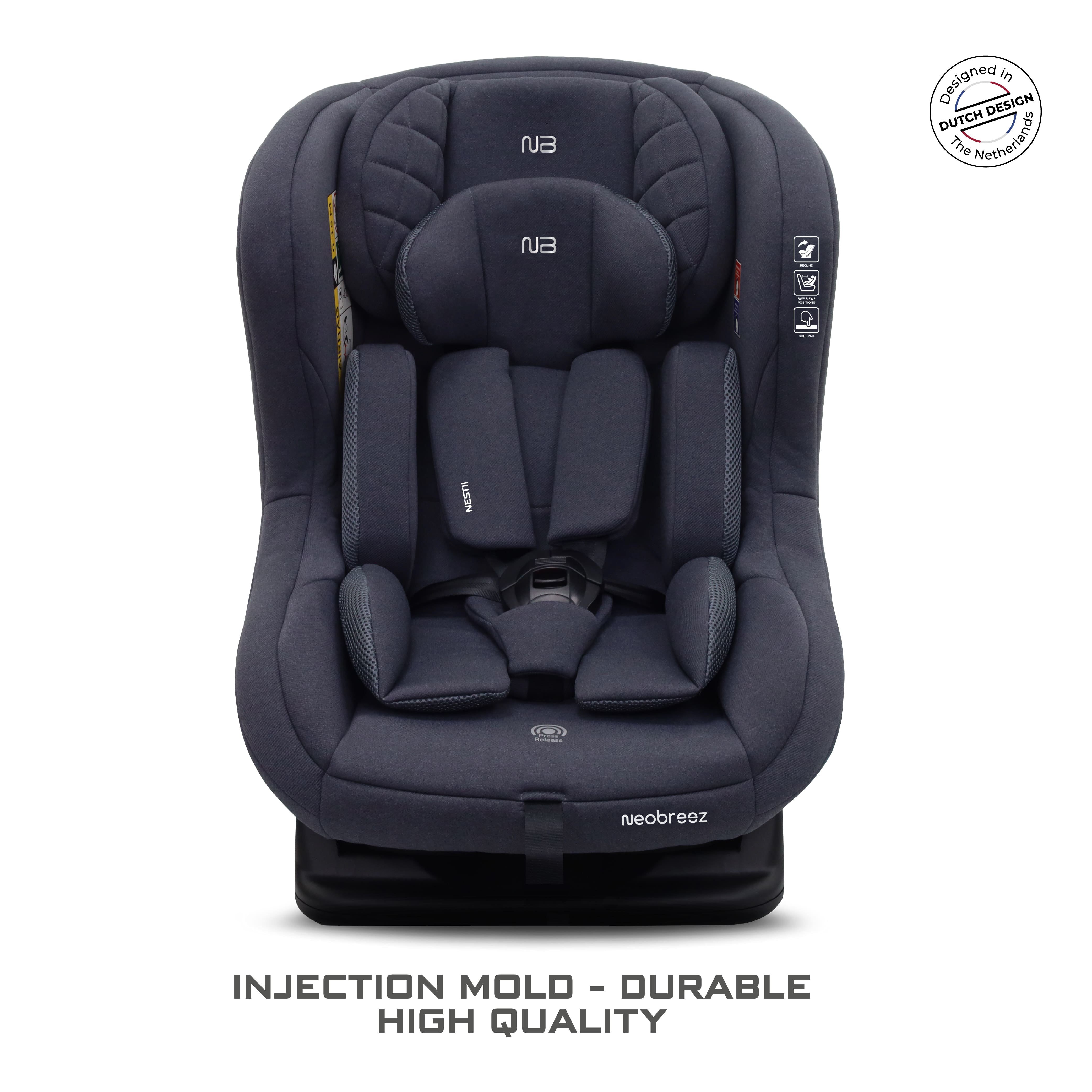 Neobreez Nestii 2 In 1 Convertible Baby Infant Car Seat Grey