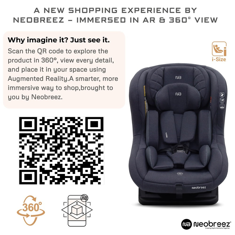 Neobreez Nestii 2 In 1 Convertible Baby Infant Car Seat Grey Neobreez Yallatoys