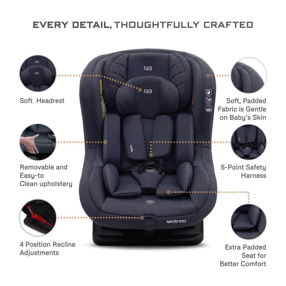 Neobreez Nestii 2 In 1 Convertible Baby Infant Car Seat Grey Neobreez Yallatoys