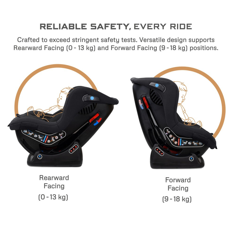Neobreez Nestii 2 In 1 Convertible Baby Infant Car Seat Black Neobreez Yallatoys