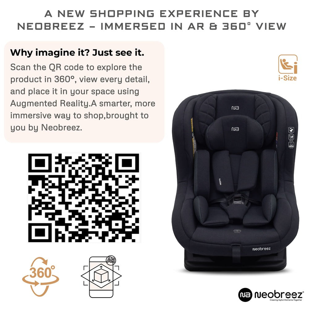 Neobreez Nestii 2 In 1 Convertible Baby Infant Car Seat Black Neobreez Yallatoys