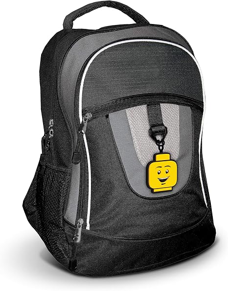 Lego IQ Bag Tag Boy Face Keychain