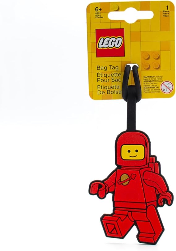 Lego IQ Minifigures Bag Tag Spaceman Red