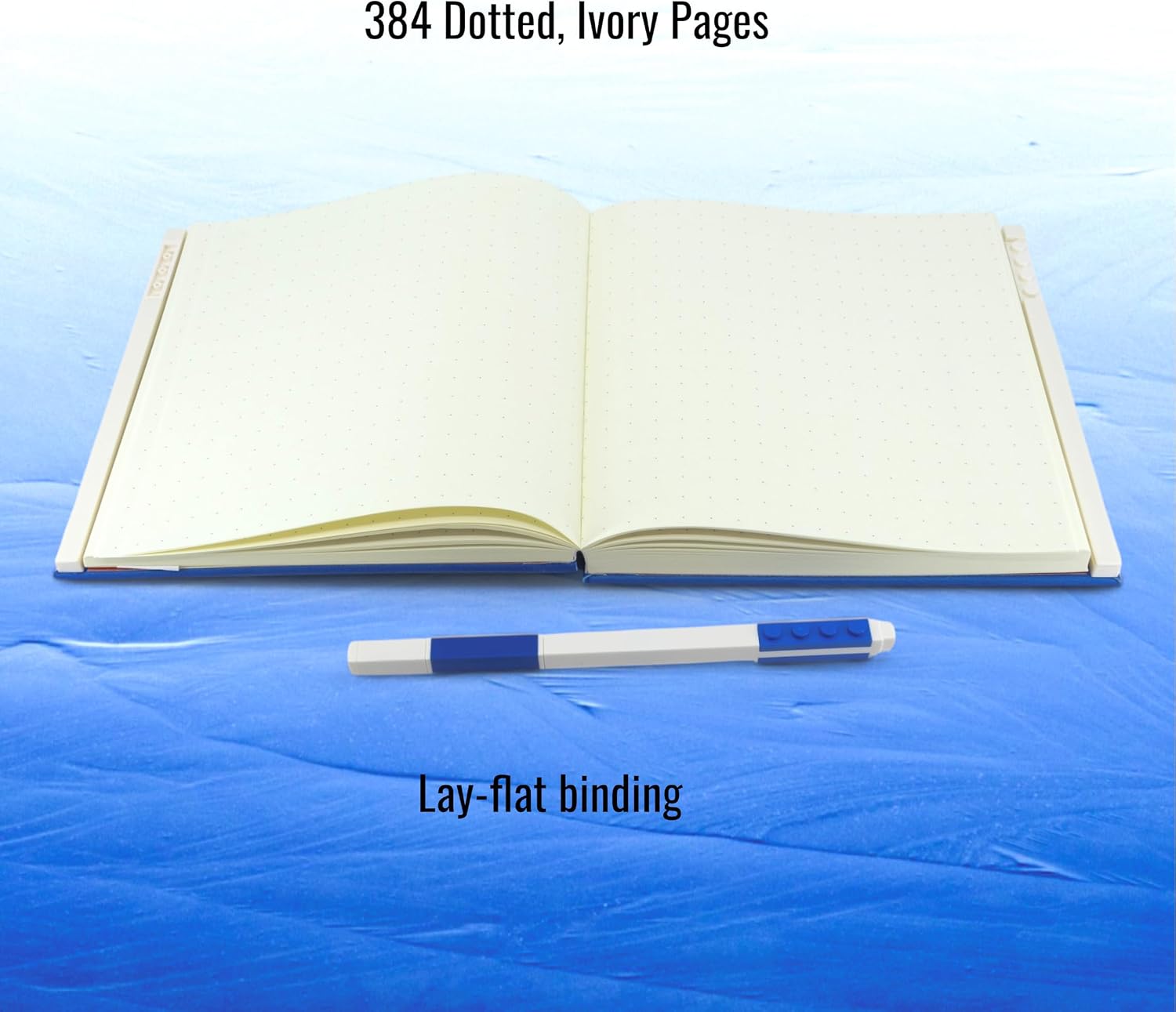 Lego IQ Locking Notebook with Gel Pen Blue Open