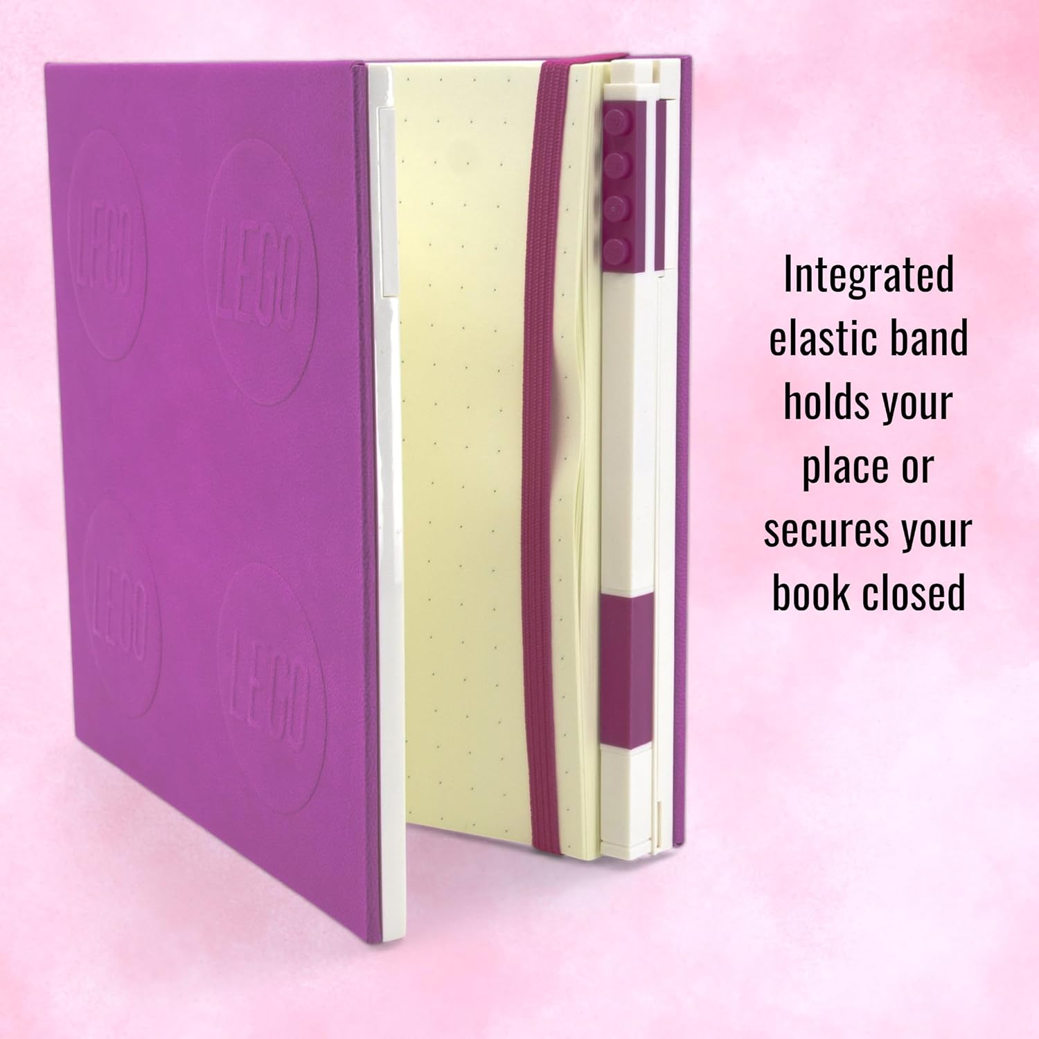 Lego IQ Locking Notebook with Gel Pen-Violet