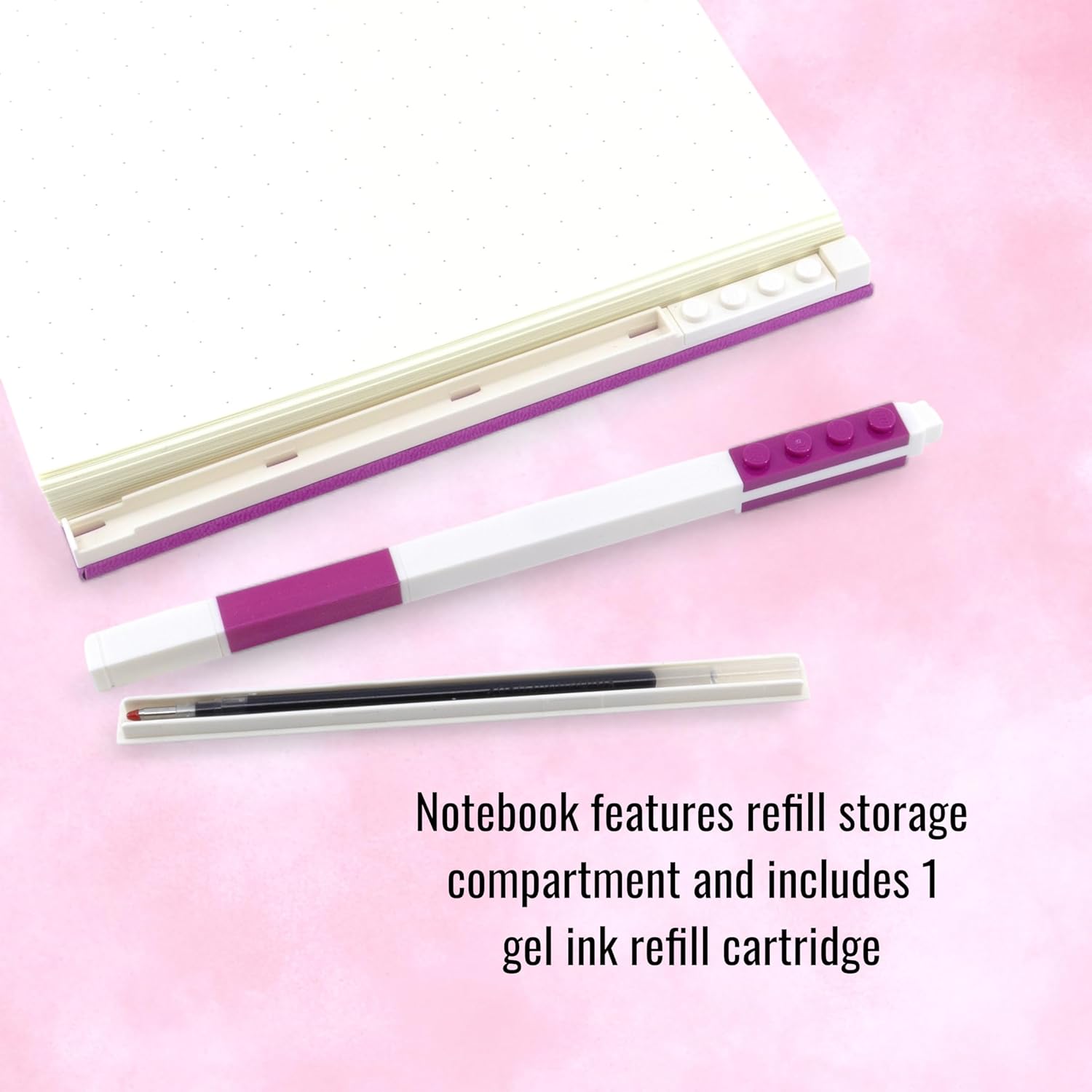 Lego IQ Locking Notebook with Gel Pen Violet Block