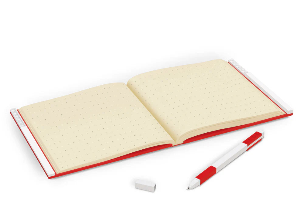 Lego IQ Locking Notebook with Gel Pen Red Open