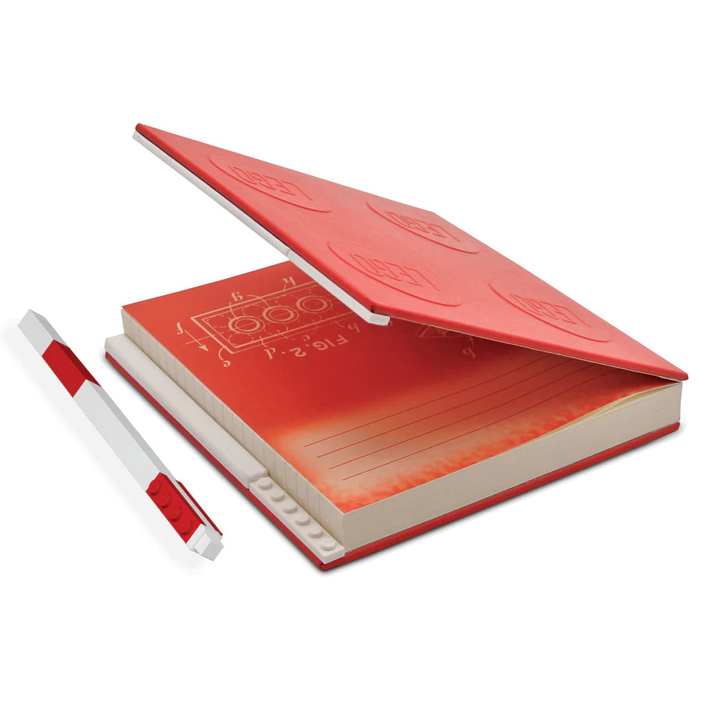 Lego IQ Locking Notebook with Gel Pen Red Close