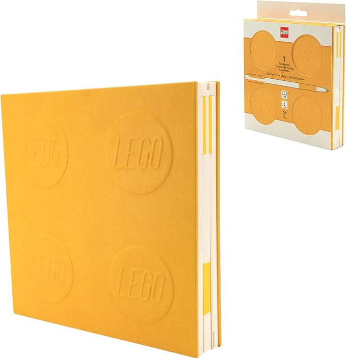 Lego IQ Locking Notebook with Gel Pen Yellow