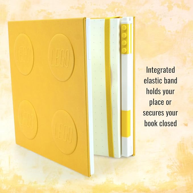 Lego IQ Locking Notebook with Gel Pen-Yellow