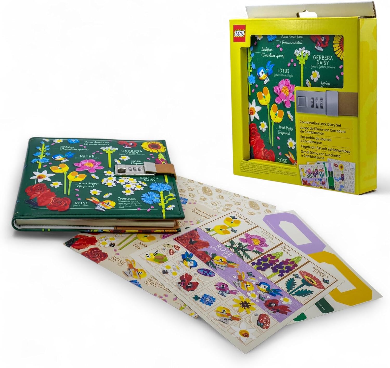 Lego IQ Combination Lock Journal Box Set Botanicals