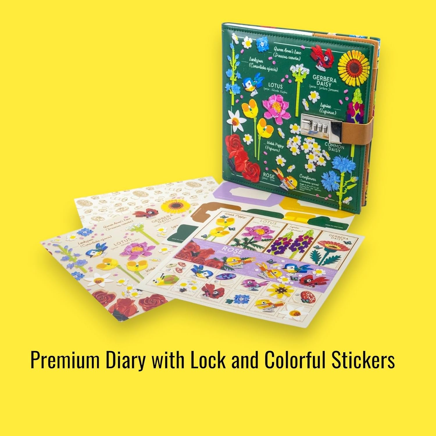 Lego IQ Combination Lock Journal Box Set Botanicals Main