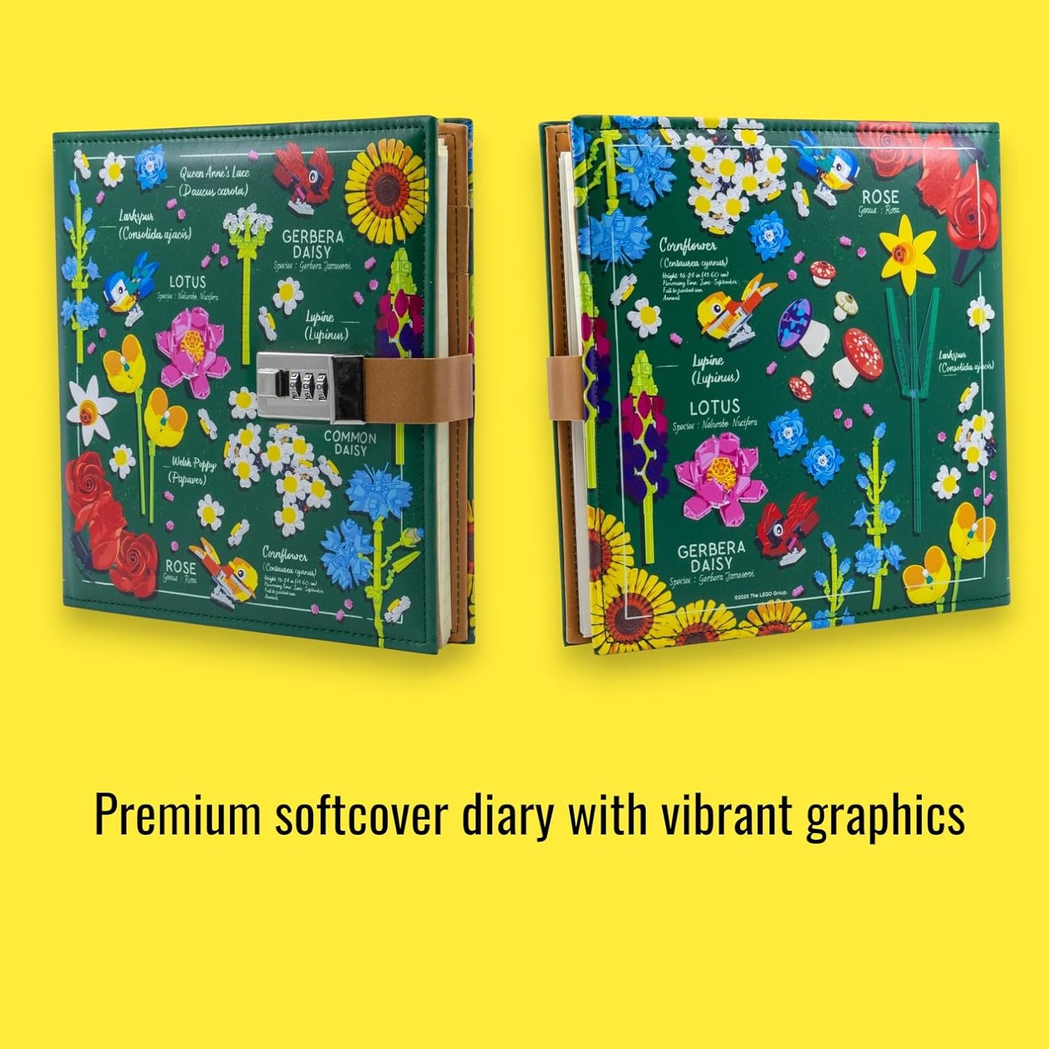 Lego IQ Combination Lock Journal Box Set Botanicals Front