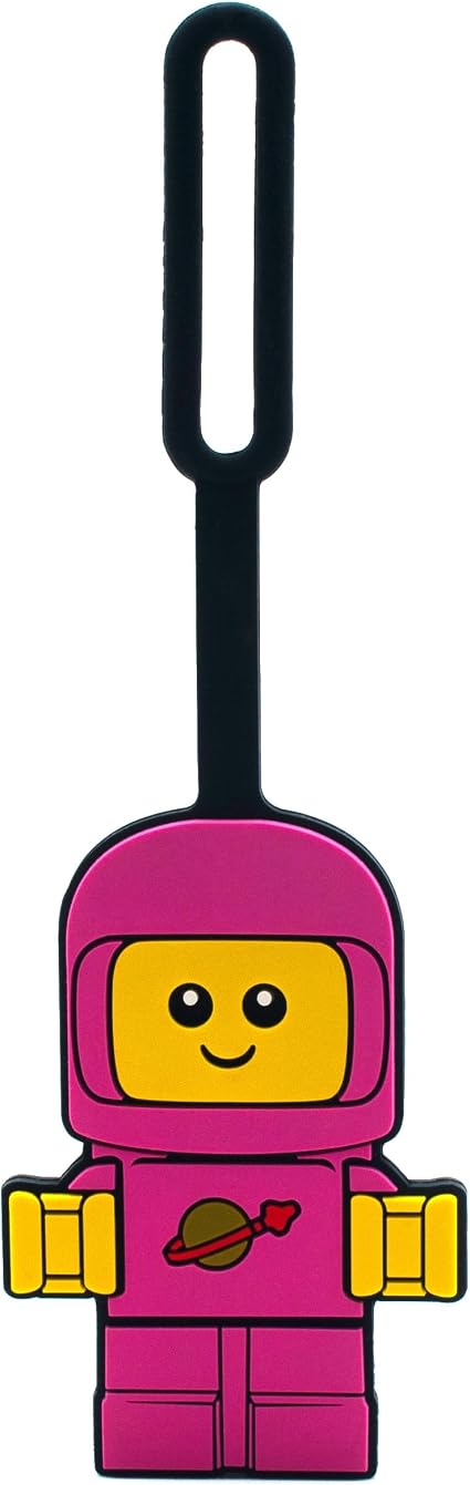 Lego IQ Minifigures Bag Tag Pink Spacebaby Front