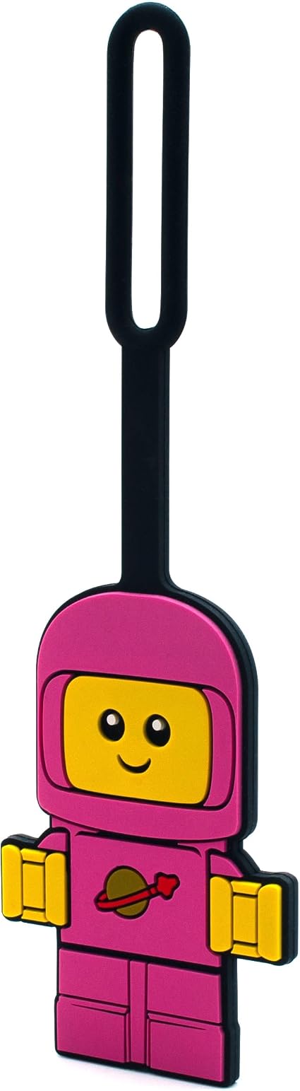 Lego IQ Minifigures Bag Tag Pink Spacebaby Side