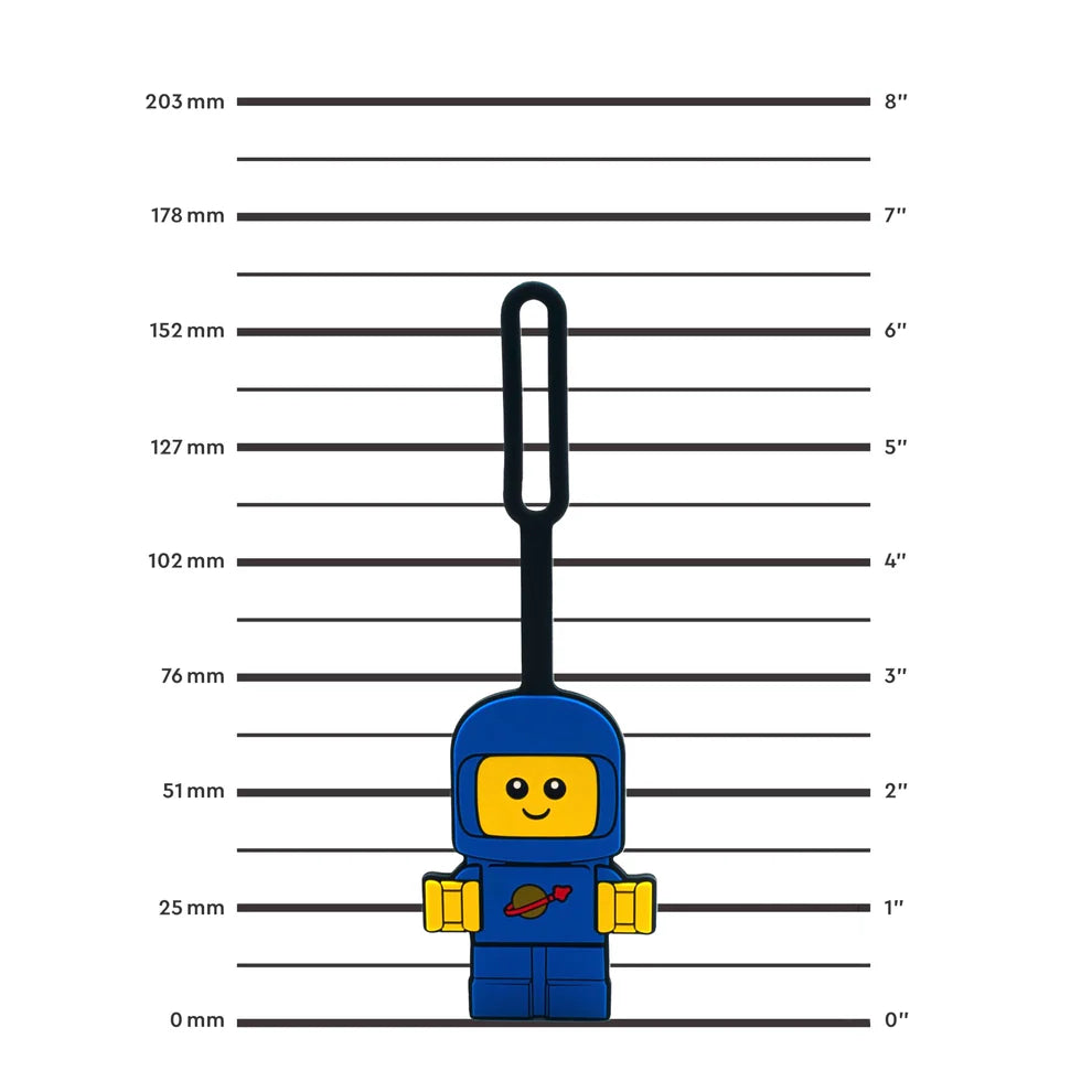 Lego IQ Minifigures Bag Tag Blue Spacebaby Size