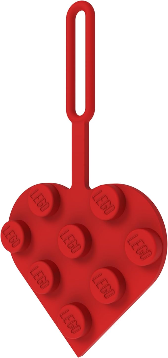 Lego IQ Bag Tag 3x3 Heart Red
