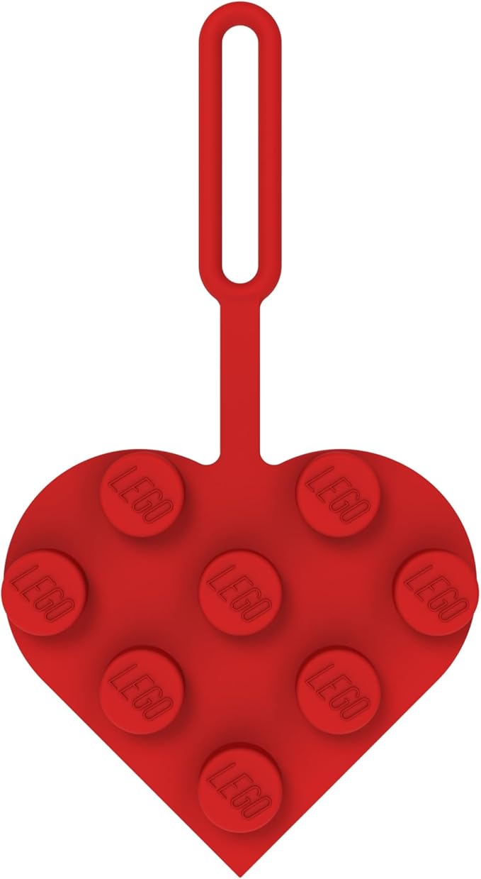 Lego IQ Bag Tag 3x3 Heart Red Color