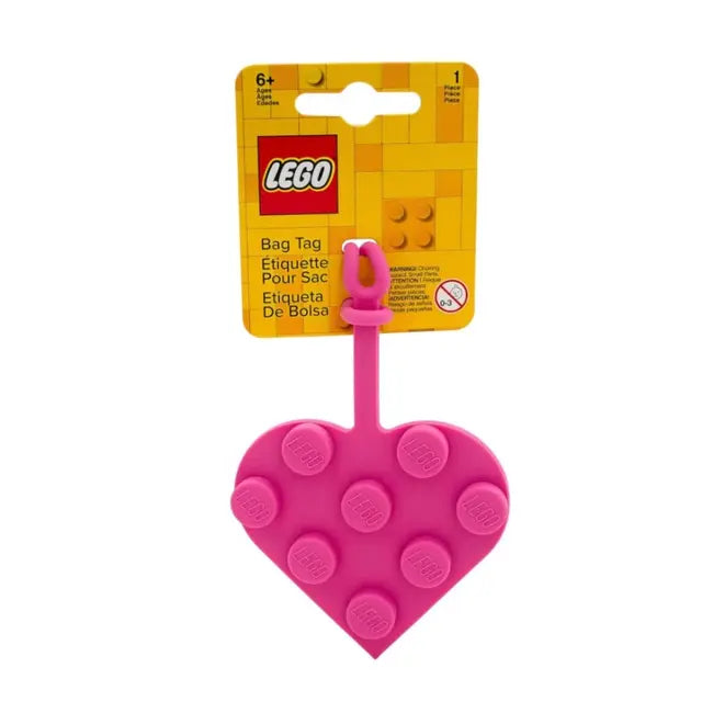 Lego IQ Bag Tag 2x2 Heart Pink