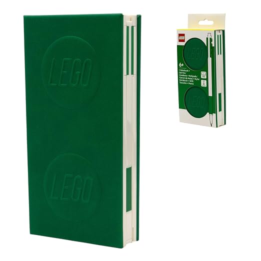 Lego IQ Locking Notebook with Gel Pen 1x2 Green