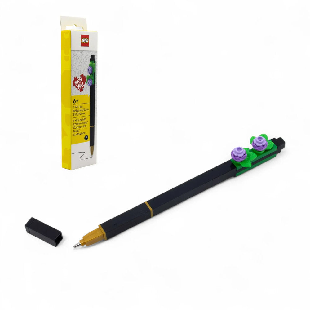 Lego IQ Gel Pen with Pen Topper Botanicals Lavender