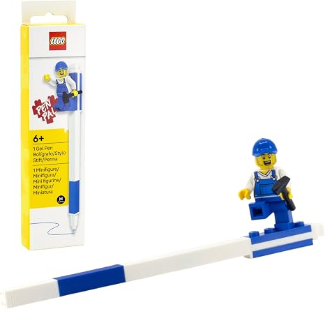Lego IQ Pen Pel Gel Pen with Minifigure Blue