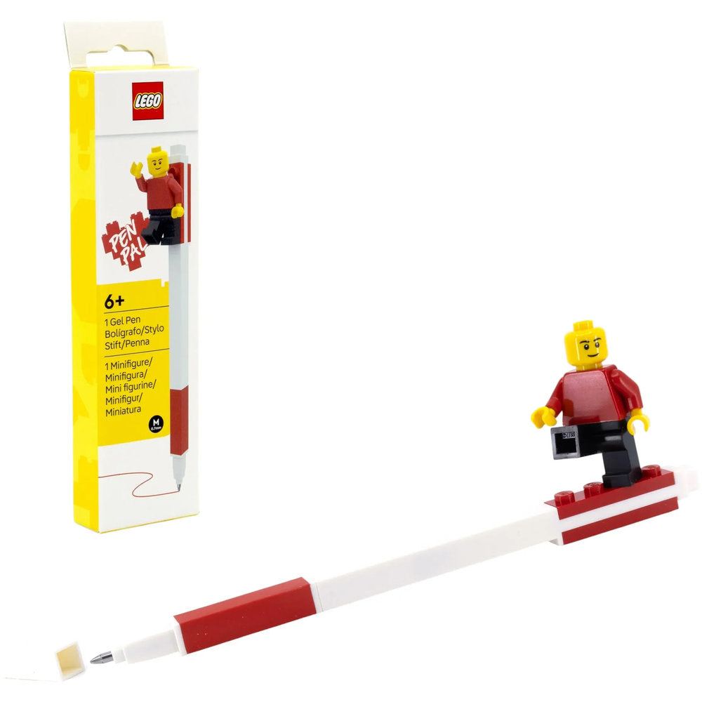 Lego IQ Pen Pel Gel Pen with Minifigure Red