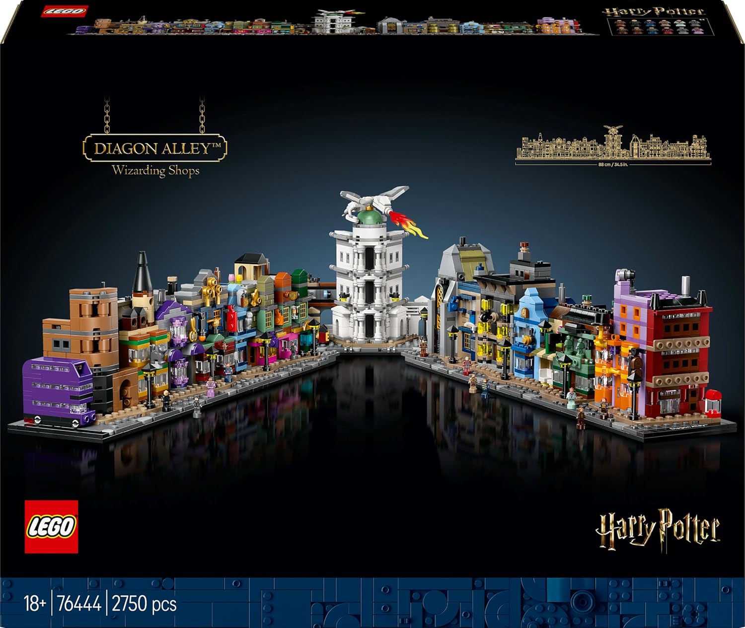 Lego Harry Potter 76444 Diagon Alley Wizarding Shops 2750Pcs