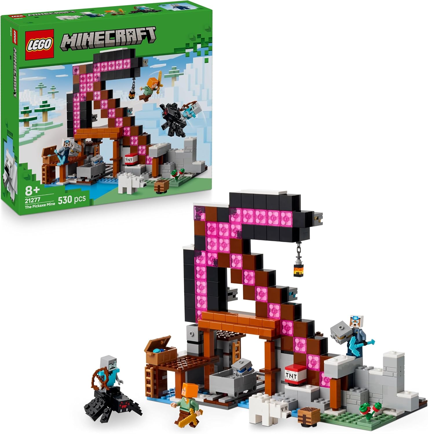 Lego Minecraft 21277 The Mine Pickaxe 530Pcs