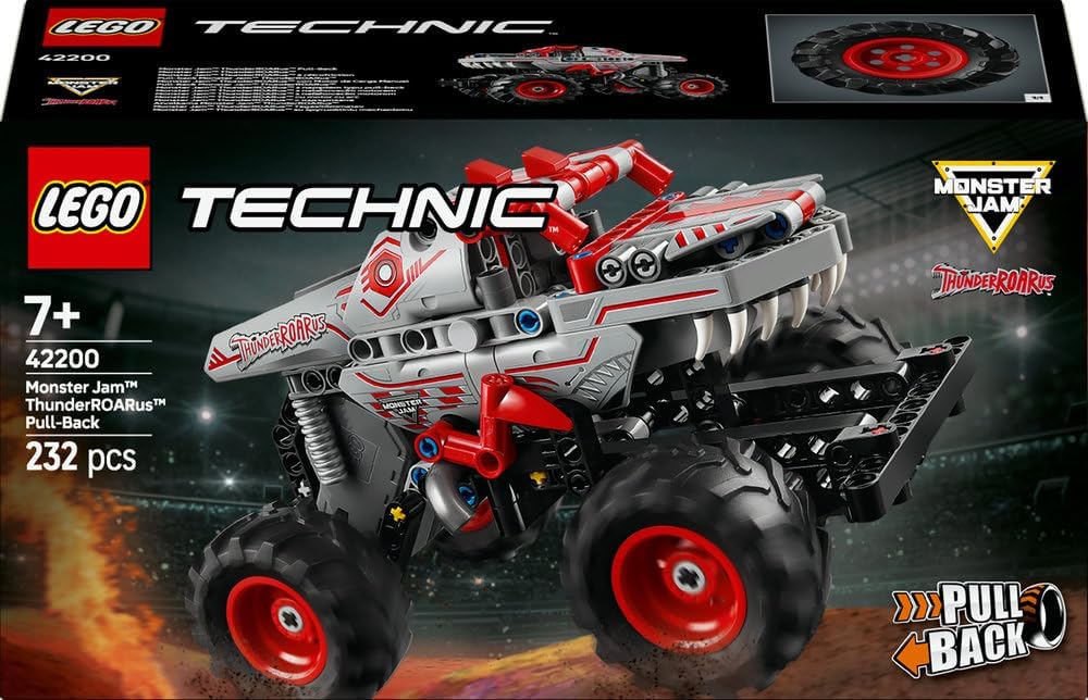 Lego Technic 42200 Monster Jam ThunderROARus Pull-Back 232Pcs