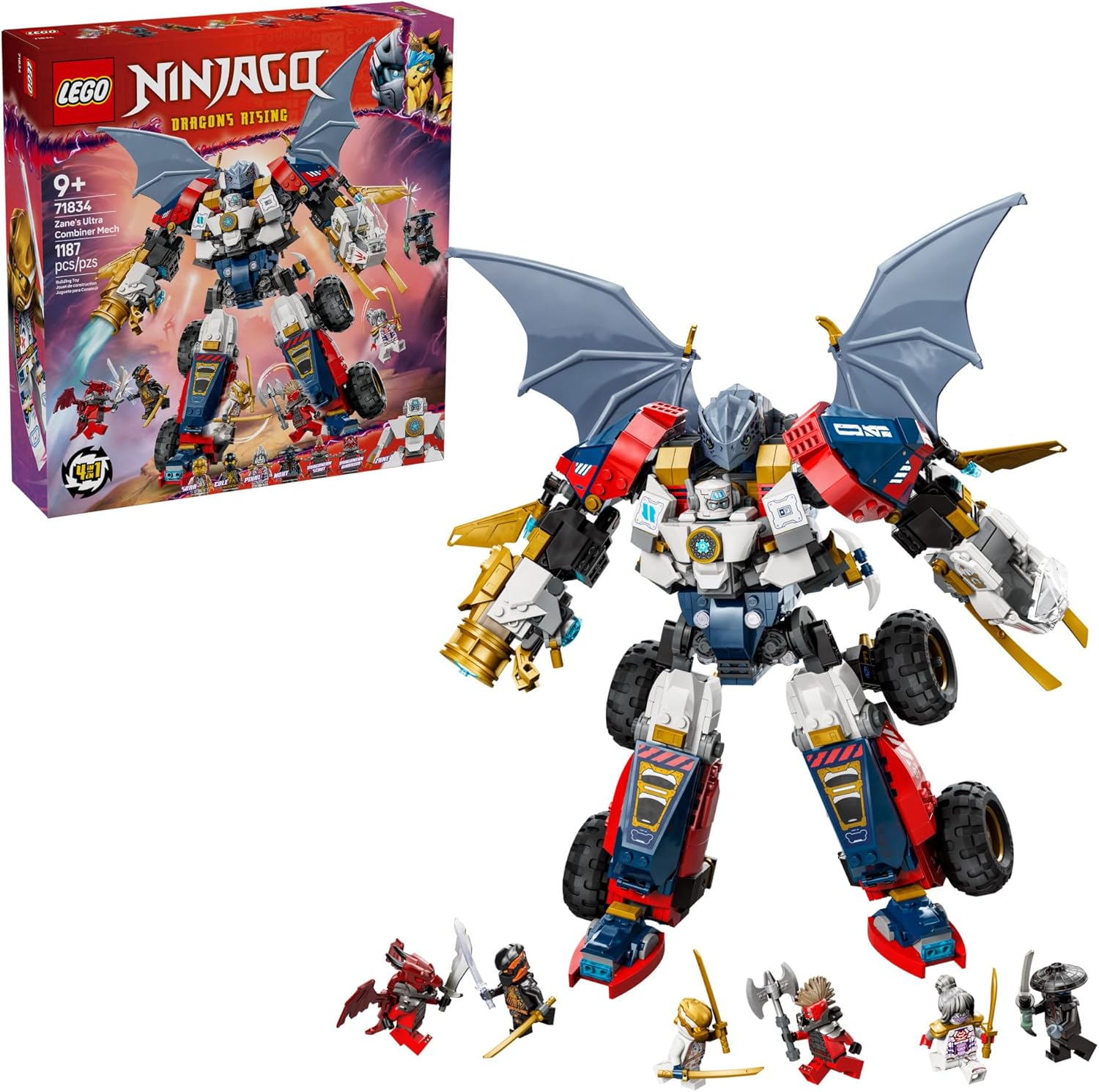 Lego Ninjago 71834 Zane's Ultra Combiner Mech Ninja Toy 1187Pcs