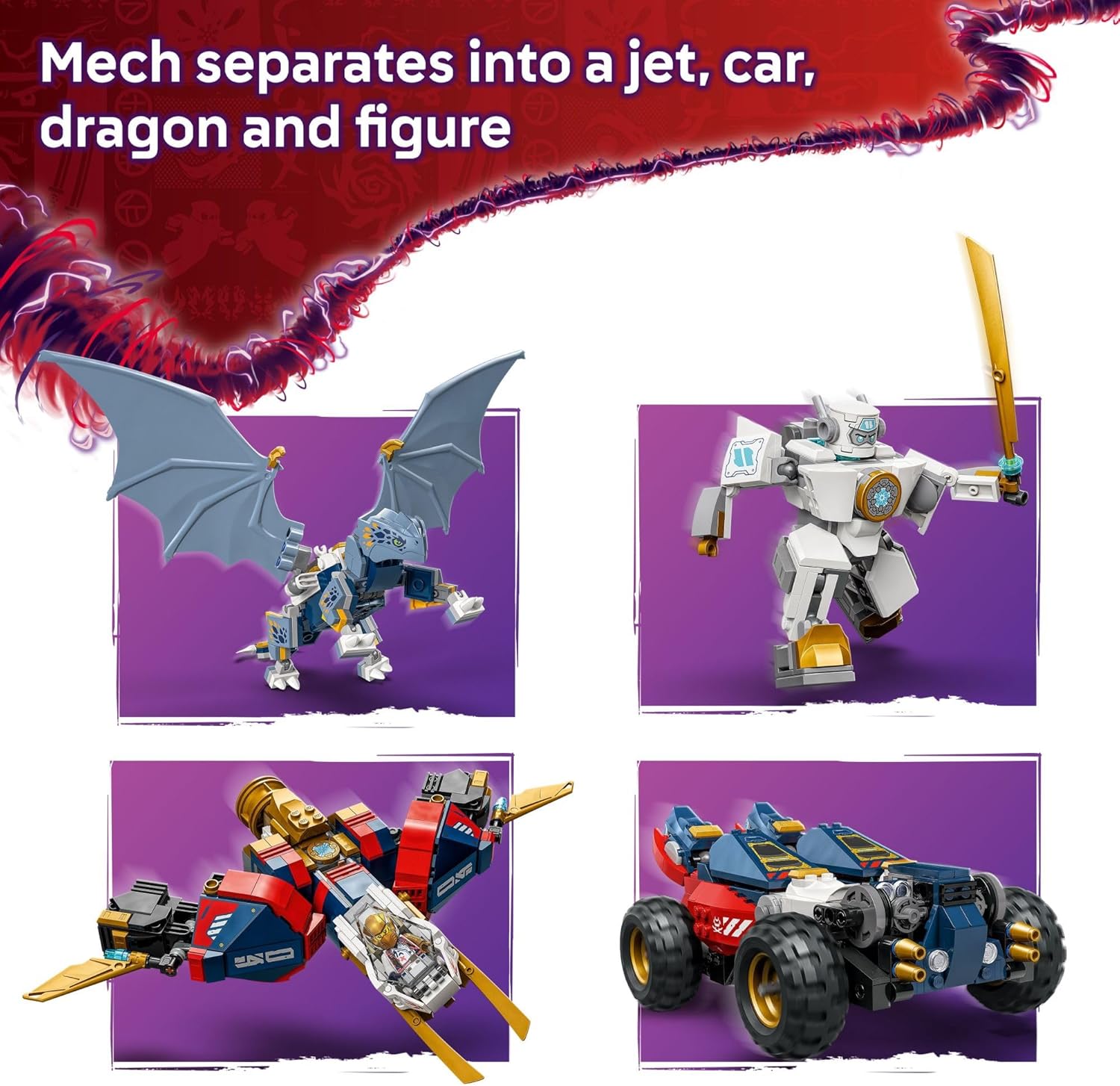 Lego Ninjago 71834 Zane's Ultra Combiner Mech Ninja Toy 1187Pcs