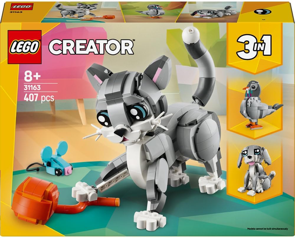 Lego Creator 31163 3in1 Playful Cat 407Pcs
