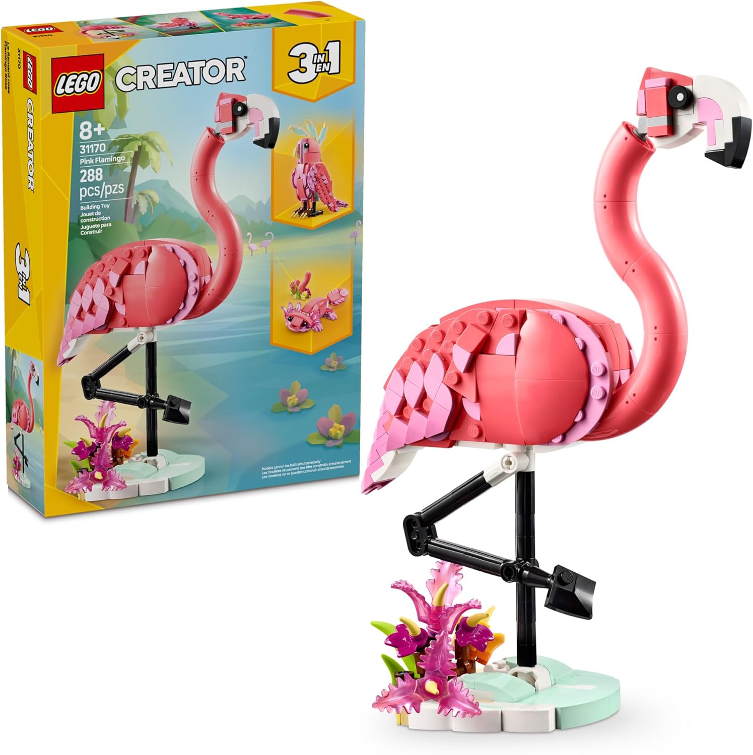 Lego Creator 31170 Wild Animals Pink flamingo 288Pcs
