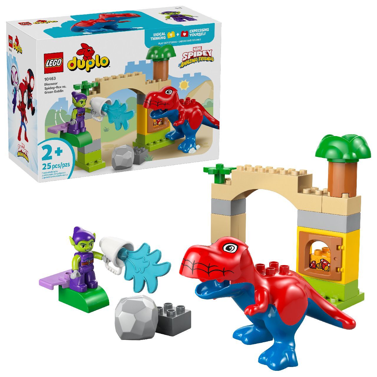 Lego Dinosaur Spidey Rex vs Green Goblin 25pcs Lego Yallatoys