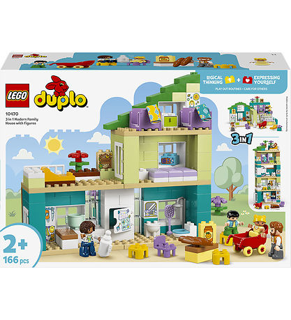 Lego Duplo 10470 3 In 1 Modern Family House With Toy Figurine 166Pcs