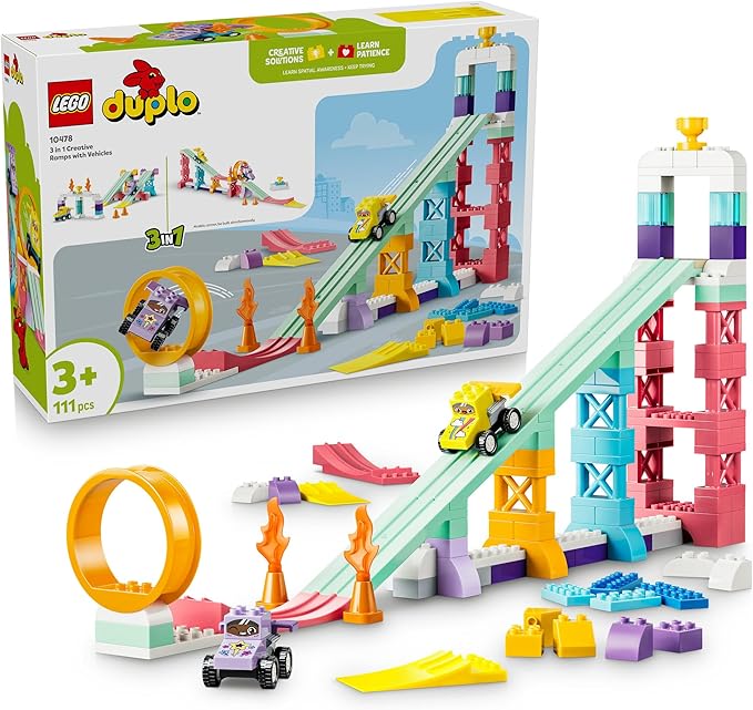 Lego Duplo 10478 3 in 1 Creative Ramps with Vehicles 111Pcs