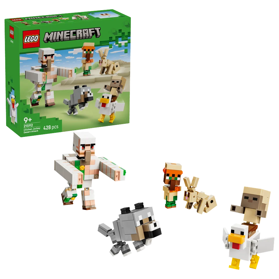 Lego Minecraft 21592 Chicken Jockey Desert Attack 428Pcs