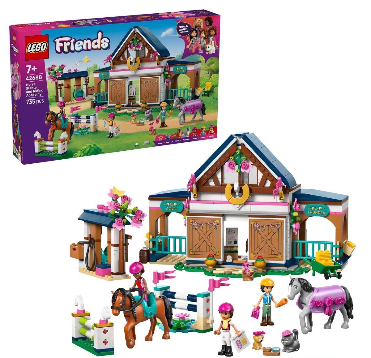 Lego Friends 42688 Horse Stable and Riding Academy 735Pcs