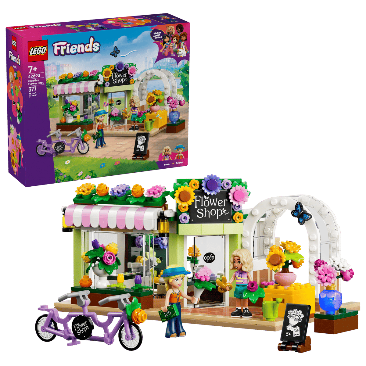 Lego Friends 42693 Creative Flower Shop 377Pcs