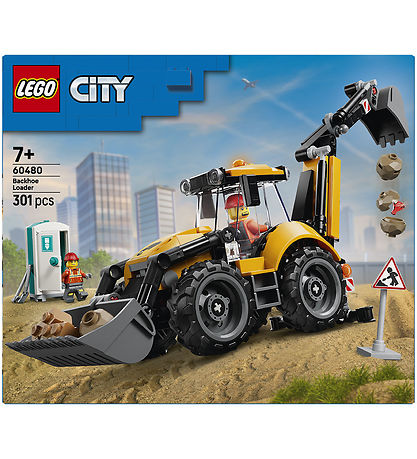 Lego 60480 City Yellow Backhoe Loader 301Pcs Box