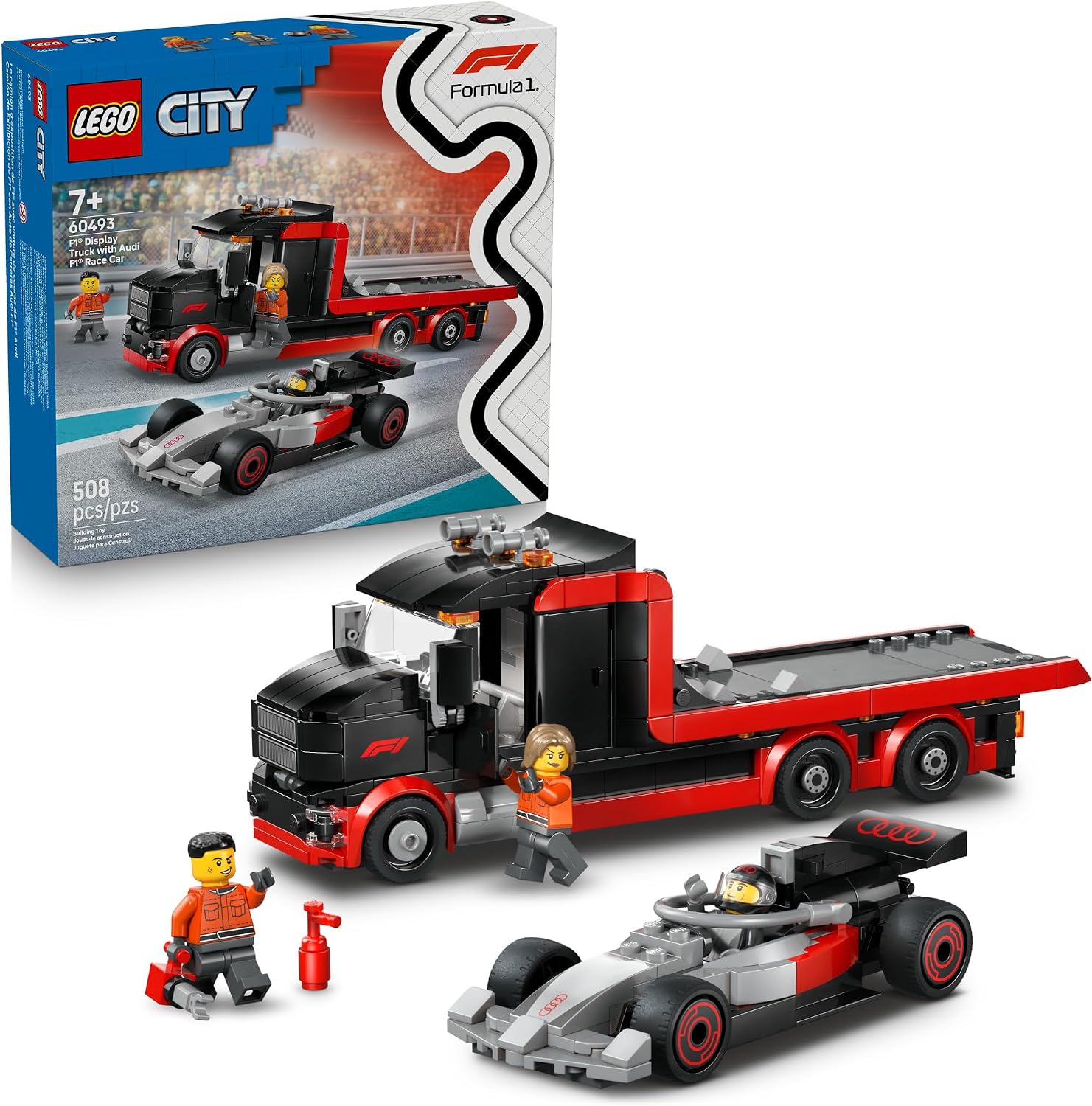 Lego City 60493 F1 Display Truck with Audi F1 Race Car 508Pcs