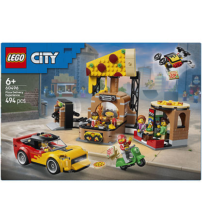 Lego 60496 City Pizza Delivery Experience with Vehicles 494Pcs Box
