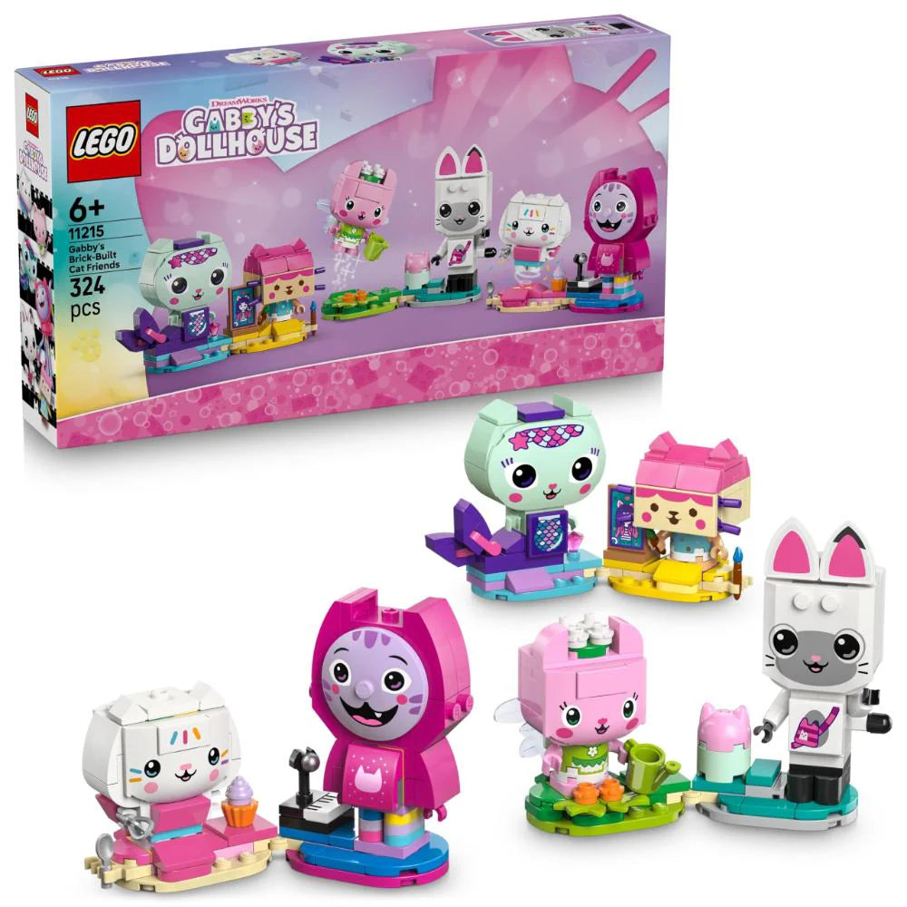 Lego Gabby's Dollhouse 11215 Gabbys Brick Built Cat Friends 324Pcs
