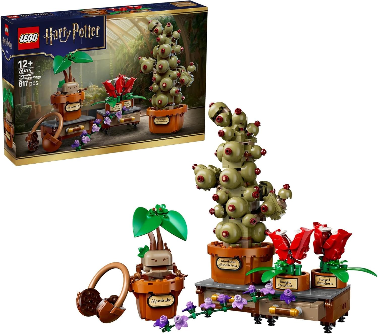 Lego Harry Potter 76474 Hogwarts Herbology Plants 817Pcs